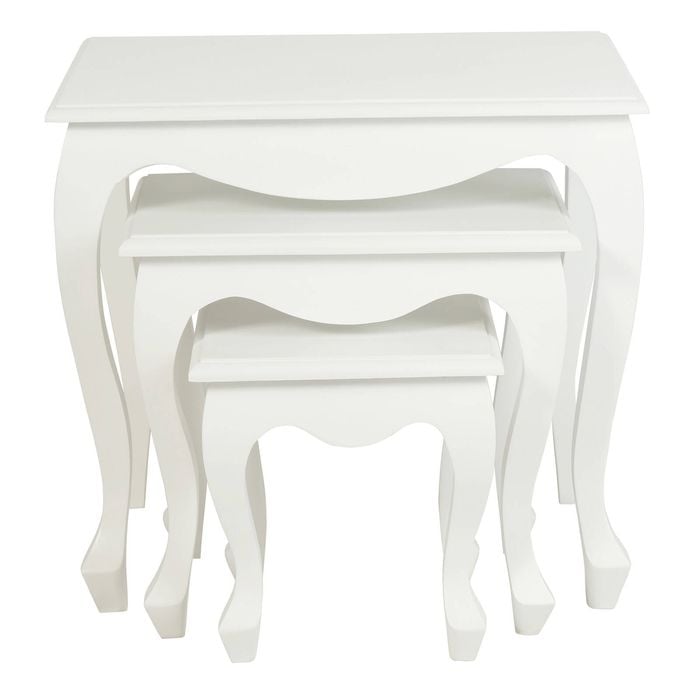 Centrum Furniture Queen Anne Nesting Table - Set of 3 - White