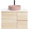 CIBO 750mm Coast Veneer Nordic Wall Hung Bathroom Vanity With Pink Countertop Basin