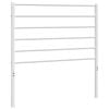 vidaXL Headboard Metal Bed Header Bedroom Furniture White 107 cm King Single