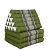 Jumbo Thai Triangle Pillow 3 Fold - Handmade Kapok Daybed Cushion - Green
