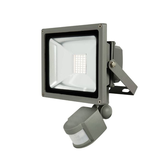 Brilliant 20w Grey Ranger III DIY LED Floodlight with Sensor