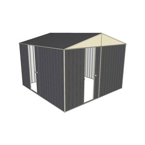 Build-a-Shed 3.0 x 3.0 x 2.3m Gable Single Sliding Side Door Shed - Grey