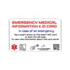Smart Nfc Emergency Medical Alert Id Information Card With Passive Geolocation Tracking System