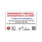 Smart Nfc Emergency Medical Alert Id Information Card With Passive Geolocation Tracking System