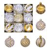 Catzon 9 Pcs Christmas Balls 6CM Shatterproof Ornaments for Home Party Holiday-Set 3