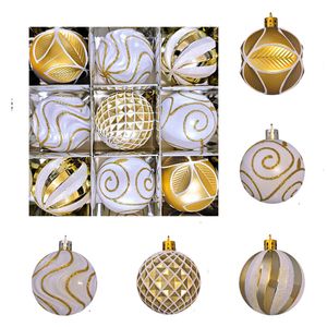 Catzon 9 Pcs Christmas Balls 6CM Shatterproof Ornaments for Home Party Holiday-Set 3