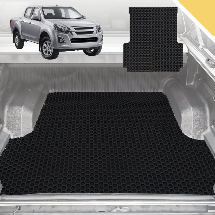 Outback GT 6D Pro Ute Tub Mat for Isuzu D-Max Crew Cab RG 2020-Current (with Spray on Liner or no Liner) - Black