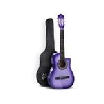 Alpha 34" Guitar Classical Acoustic Cutaway Kids 1/2 Size Purple