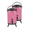 SOGA 2X Stainless Steel Insulated Beverage Dispenser with Tap 14L Pink
