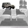 6D Diamond Car Floor Mats for Jeep Wrangler 1996-2006-Full Set-Grey-Outback GT