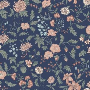Wallpaper Trader Till Karin Wallpaper Roll 10.05m X 53cm, Navy Blue