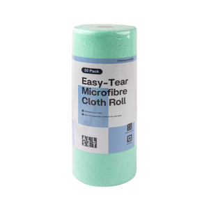 All Set Easy-Tear Microfibre Cloth Roll - 50 Pack
