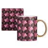 2pc Ashdene Decadence 360ml New Bone China Mug & Coaster Set - Magenta