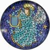 LVD 15x15cm Porcelain Christmas Angel Cake Plate Kitchen Decor - Blue
