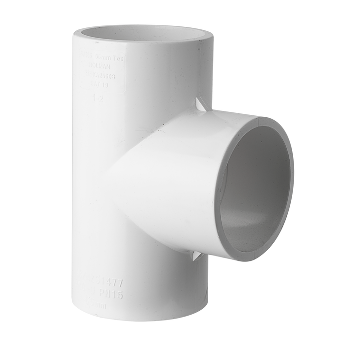 Holman 65mm PVC Pressure Tee