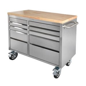 Pinnacle 107cm 42" Stainless Steel Tool Trolley