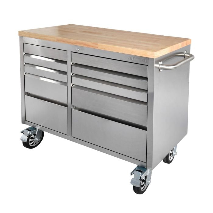 Pinnacle 107cm 42" Stainless Steel Tool Trolley