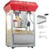 Vevor 850w Popcorn Maker Red 8 Oz Kettle Makes 48 Cups Per Batch Countertop With Tempered Glass