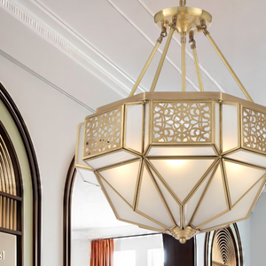 Telbix Overton Modern Pendant Hanging Lamp Light Solid Brass Brass Frost Brass