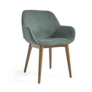 Konna chair in green & dark ash