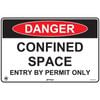 Pinnacle 600 x 400mm Metal Danger Confined Space Entry Permit Sign 
