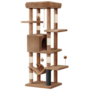 BEASTIE Cat Tree Tower 153cm Light Brown
