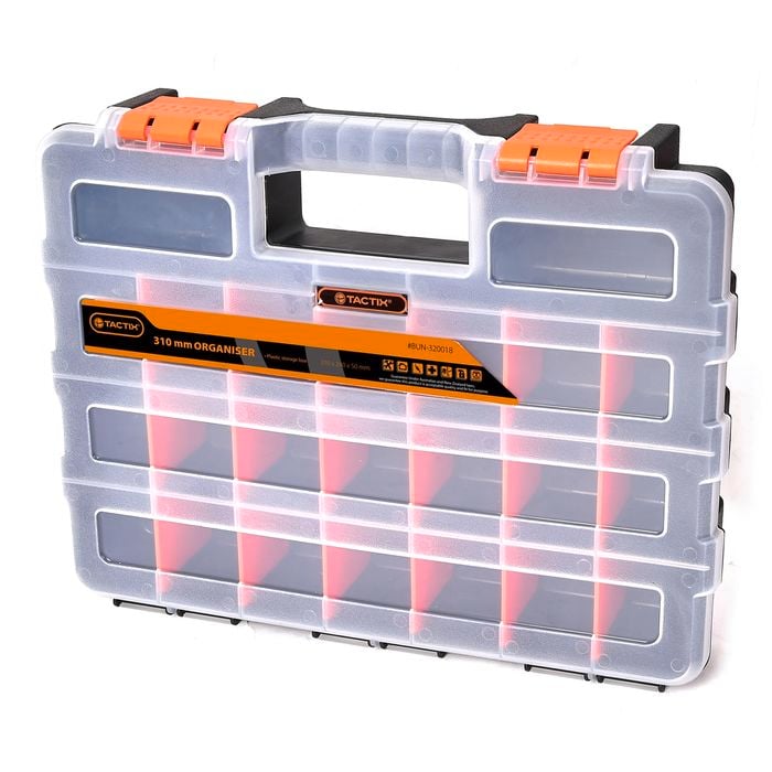 Tactix 310mm 22 Compartment Organiser Storage Box