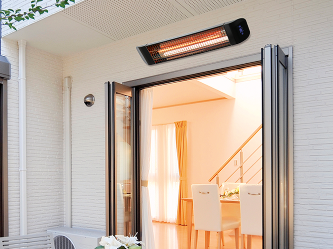 2400W DIY instant Infrared heater in outdoor area.