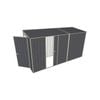 Build-A-Shed 1.2 x 3.7 x 2.0m Tunnel Shed Tunnel Hinged Door with 1 Sliding Side Door - Grey