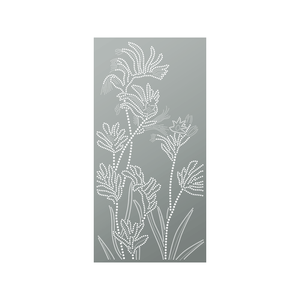 Walpix 1800 x 900 x 2.5mm Perforated Aluminium Decorative Screen Flat Profile Kangaroo Paw - Woodland Grey