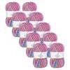 10x Malli 100g Blend Basic Poly/acrylic Tutti Frutti Multi Colour Yarn