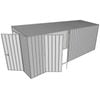 Build-a-Shed 1.5 x 5.2 x 2m Double Hinged Side Door Skillion Shed - Zinc