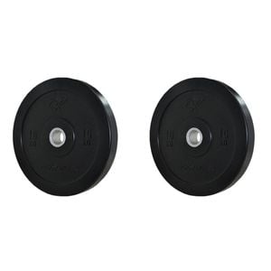 2pk Bumper Plate Weight Lift Home Gym Workout Exercise 10kg Black