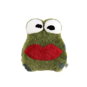 Huxford Grove Sheepskin Pet Frog Cushion Home Decorative Pillow 35x40cm Green