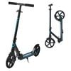 VEVOR Kick Scooter Black Blue 2 Wheels with Adjustable Height Handlebar Anti-Slip Deck for Kids Ages 8+