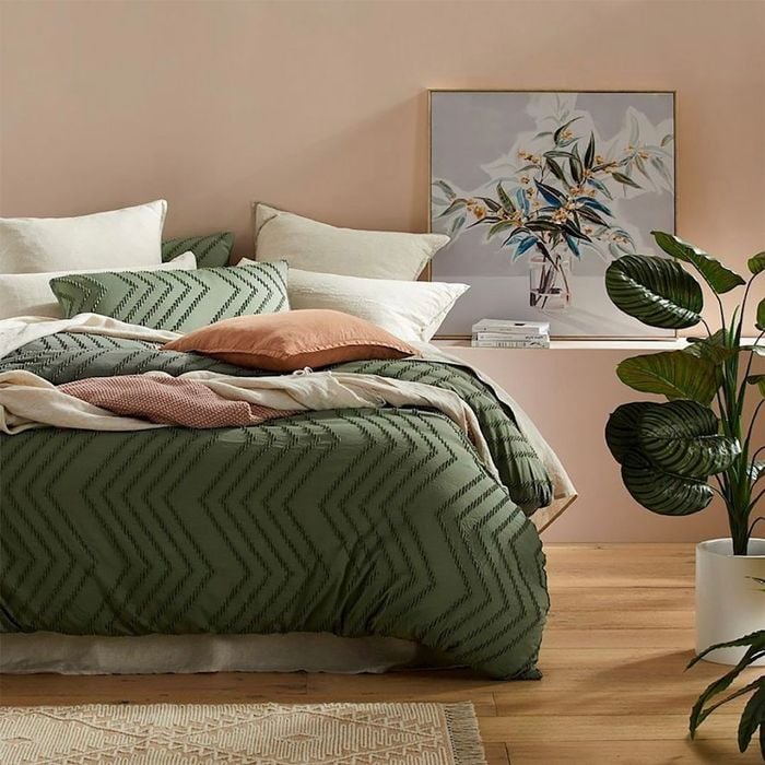 Fabric Fantastic King Size Tufted Boho Wave Jacquard Quilt/Doona/Duvet Cover Set
