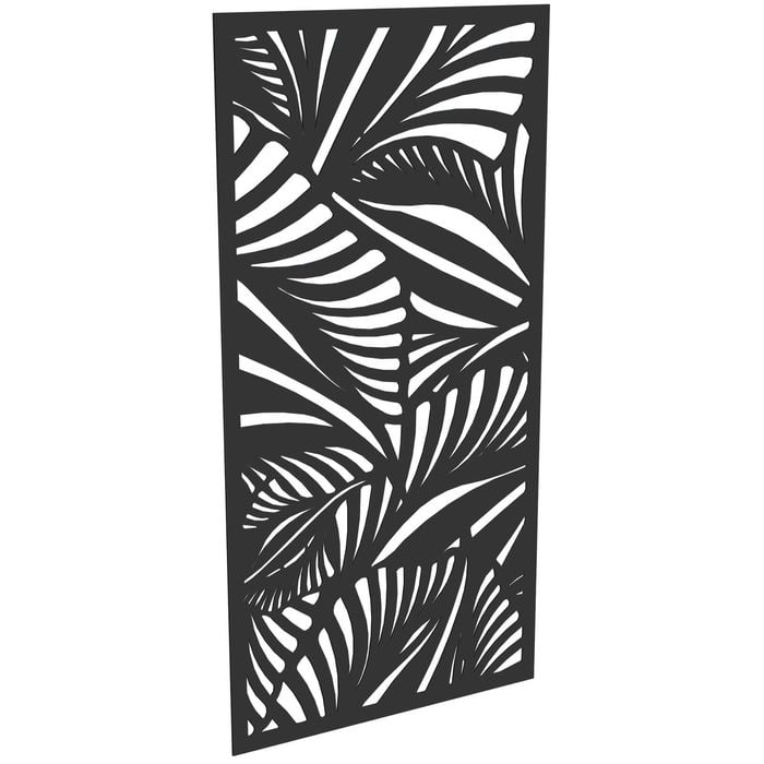 ProtectorAl 300-1200 x 1201-2400mm Dark Charcoal/Gloss White Jungle Unframed Composite Deco Panel