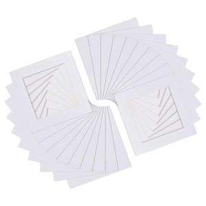 20x Picture Photo Mounts Set - To Fit Frame Size 8 x 8" for Image Size 6 x 6"