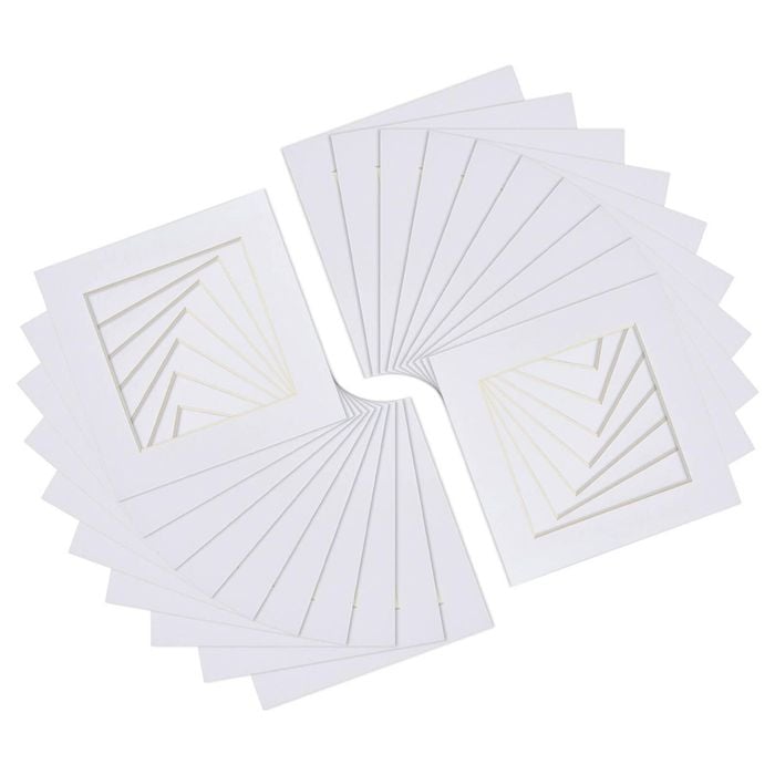 20x Picture Photo Mounts Set - To Fit Frame Size 8 x 8" for Image Size 6 x 6"