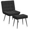 vidaXL Relaxing Chair with Stool Black Velvet chair dining chair office chair