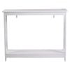 HOMFURN 100cm Narrow Console Table, White X-Frame 2-Tier Entryway Sofa Table