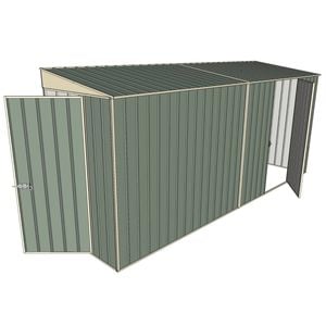 Build-A-Shed 1.2 x 4.5 x 2.0m Skillion Single Hinged Side Door Shed - Green