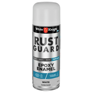 White Knight Rust Guard 310g White Gloss Epoxy Enamel Spray Paint
