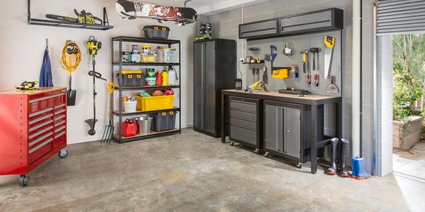 garage storage organised 