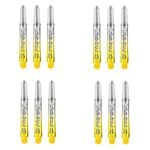 4x 3pc Target Pro Vision Polycarbonate Shaft Intermediate - Yellow