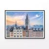Lille City Centre Square & Sky  Print 100% Australian Made 120x90cm  (Poster)