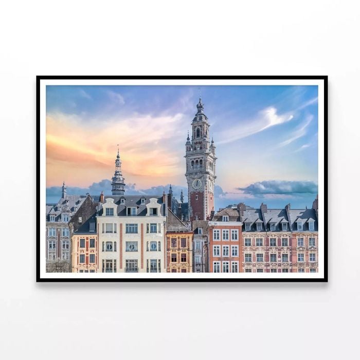 Lille City Centre Square & Sky  Print 100% Australian Made 120x90cm  (Poster)