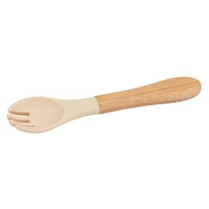 Tiny Dining Bamboo Baby Weaning Fork with Silicone Tip