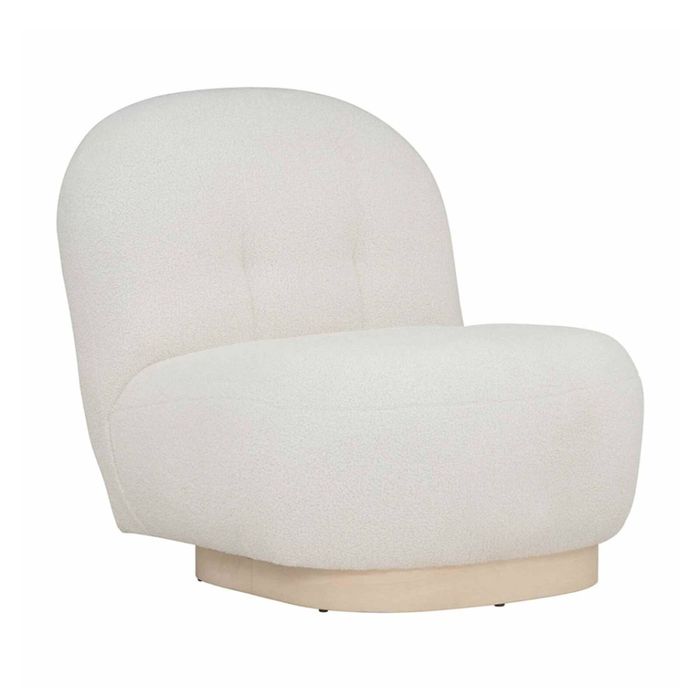 Modern Furniture HELIA 72x75cm Boucle Lounge Chair - Off White