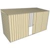 Build-a-Shed 1.5 x 3.7 x 2m Single Sliding Side Door Skillion Shed - Cream